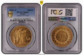1896-A 100 Fr Gad-1137 F-552 MS61