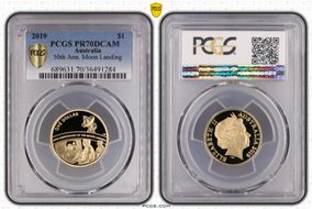 2019 $1 50th Ann. Moon Landing PR70DCAM