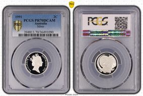 1991 2C Silver PR70DCAM