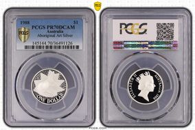 1988 $1 Aboriginal Art Ag PR70DCAM