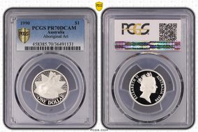 1990 $1 Aboriginal Art Ag PR70DCAM