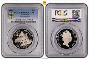 1988 50C Bicentennial PR69DCAM