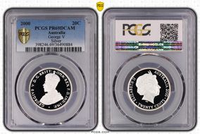 2000 20C George V Silver PR69DCAM