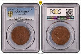 1945 Y. (p) 1D MS63BN