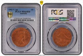 1962 Y. (p) 1D MS64RB