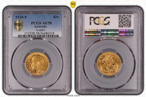 1920-P Sov S-4001 AU58