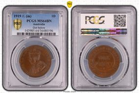 1919 //. (m) 1D Dot below MS64BN