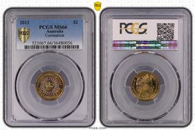 2013 $2 Coronation Colorized MS66