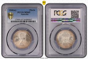 1960(m) Florin KM-60  Ag MS65