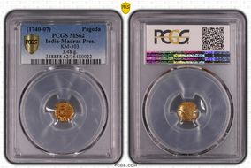 (1740-1807) Pagoda Fr.1578 KM-303 MS62