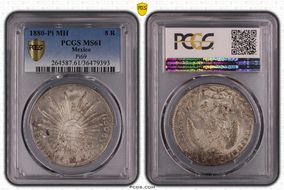 1880-Pi MH 8 R Pi69 MS61