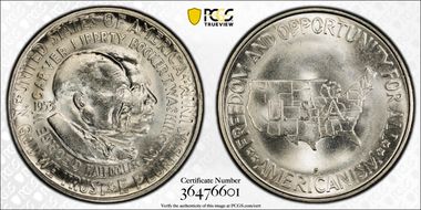 1953-S 50C Washington-Carver MS65
