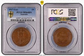 1917-I (c) 1D KM-23 MS64BN