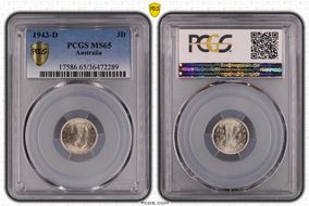 1943-D 3D KM-37  Ag MS65