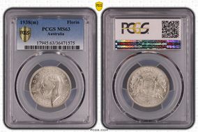 1938(m) Florin KM-40  Ag MS63