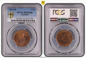 1914-H 1/2D MS63RB