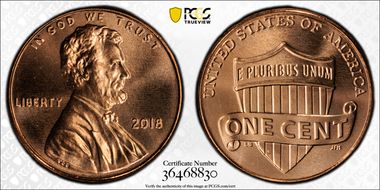 2018 1C Shield MS68RD