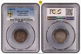 1865 R 2 R Without period VF35