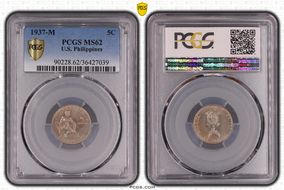 1937-M 5C MS62