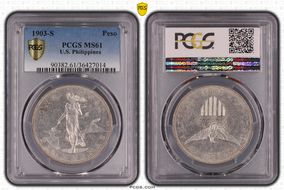 1903-S Peso KM-168  Ag MS61