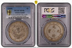 (1908)34 $1 LM-465 Cld. Conn. XF40
