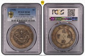 (1908)34 $1 LM-465 Cld. Conn. XF40