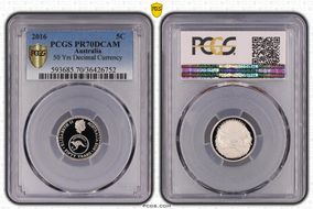 2016 5C 50 Yrs Decimal Currency PR70DCAM