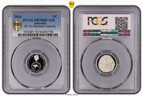 2016 5C 50 Yrs Decimal Currency PR70DCAM