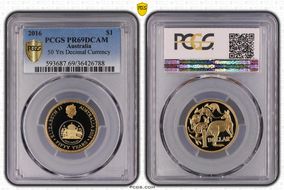 2016 $1 50 Yrs Decimal Currency PR69DCAM