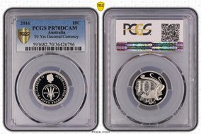 2016 10C 50 Yrs Decimal Currency PR70DCAM