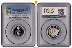 2016 10C 50 Yrs Decimal Currency PR70DCAM