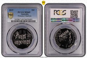 2015 50C Princess Charlotte MS69