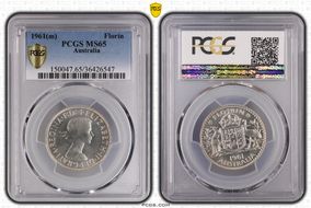1961(m) Florin MS65
