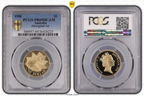 1988 $1 Aboriginal Art PR69DCAM