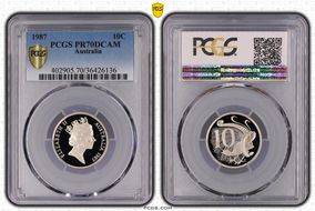 1987 10C PR70DCAM