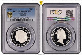 1989 50C Wedding Ag PR69DCAM