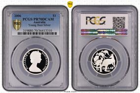 2006 $1 Young Bust Silver PR70DCAM