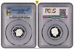 1999 $1 1940 Shil Ag PR70DCAM