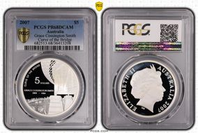 2007 $5 Grace Cossington Smith Curve of the Bridge PR68DCAM