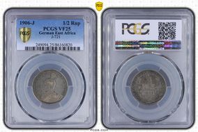 1906-J 1/2 Rup J-721 VF25