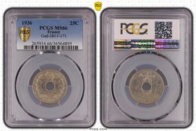 1936 25C Gad-380 F-171 MS66