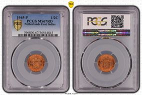 1945-P 1/2C MS67RD
