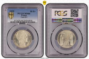 1929 10 Fr Gad-801 F-360 MS66