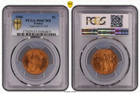 1906 5C Gad-165 F-119 MS67RD