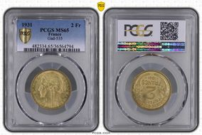 1931 2 Fr Gad-535 MS65