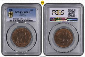 1914 10C Gad-277 MS65RB