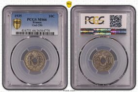 1935 10C Gad-286 F-138 MS66