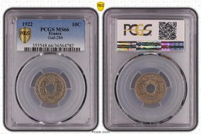 1922 10C Gad-286 F-138 MS66