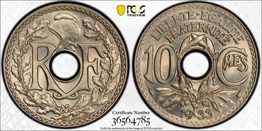 1933 10C Gad-286 F-138 MS67