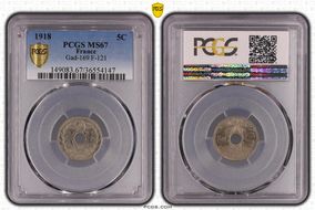 1918 5C Gad-169 F-121 MS67